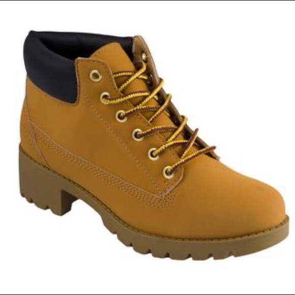 George’s Work-boot Inspired Camel Lace-Up Ankle Bootie Suede-like feel 25JO2W17 - Picture 8 of 8